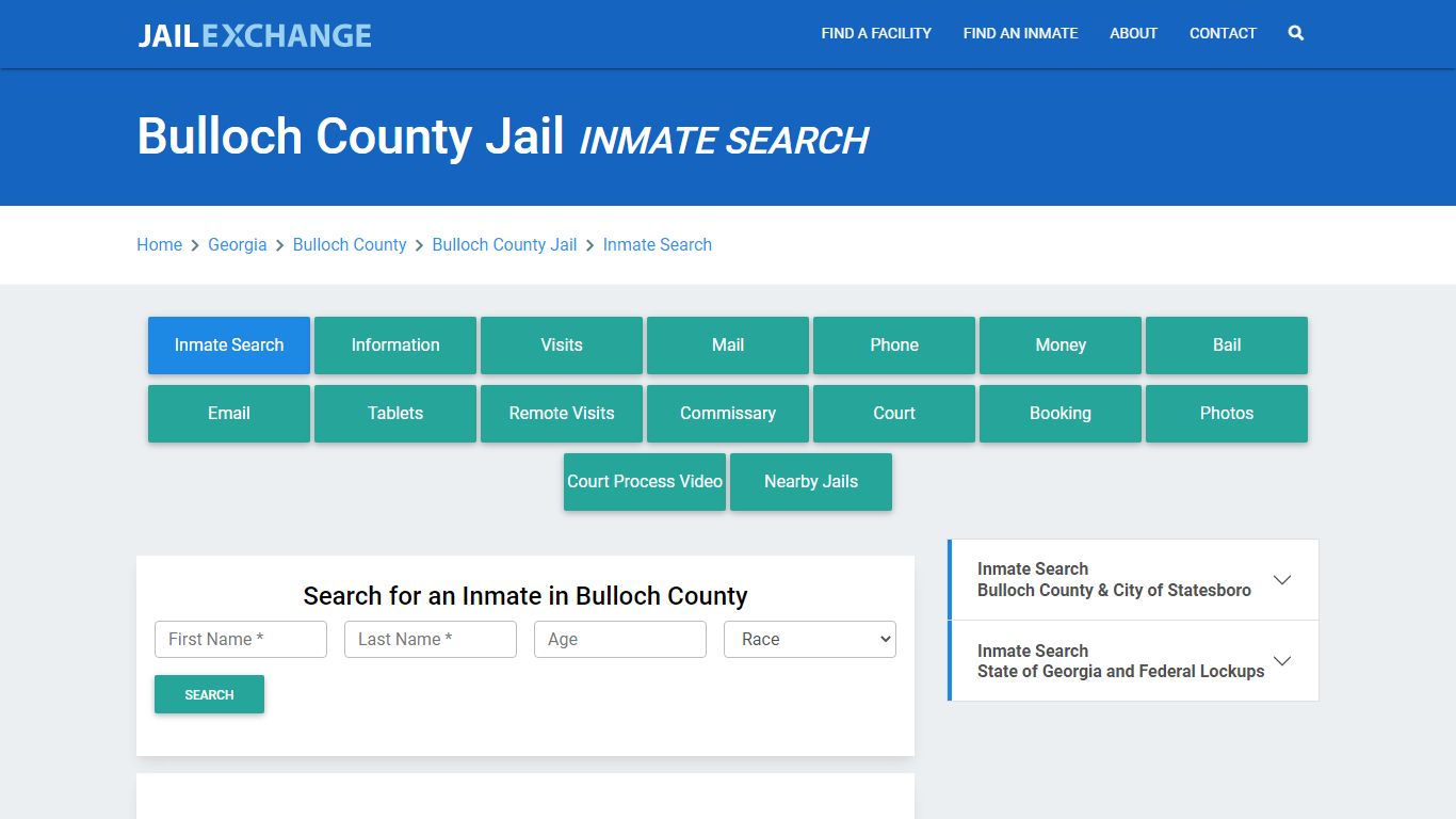 Bulloch County Jail, GA Inmate Search: Roster & Mugshots