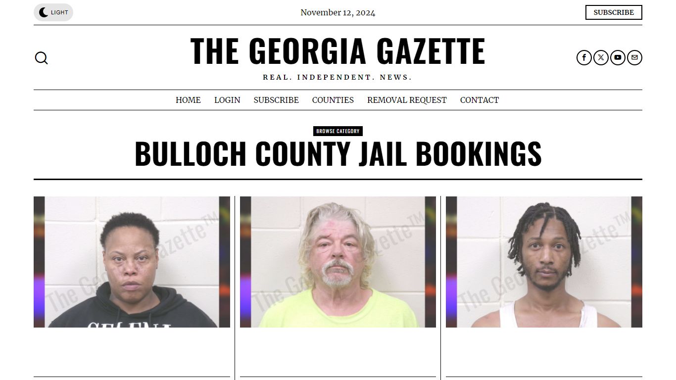 Bulloch County Jail Bookings – The Georgia Gazette